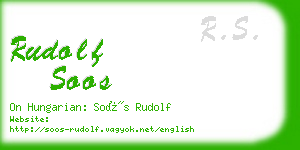 rudolf soos business card